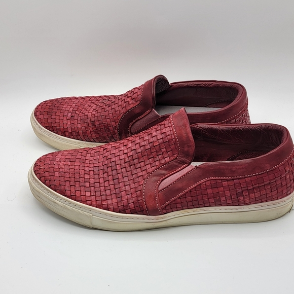 Dabliu Men's Red Leather Sneakers Size 46 (US 12)  #1310 - Picture 6 of 6